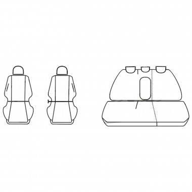 Чехлы сиденья авто. модель. Citroen C5 (08-)  Экокожа, черный + жаккардовая вставка