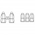 Чехлы сиденья авто. модель. Citroen Xsara Picasso (99-10) (5 мест)  Экокожа, серый + серая жаккардовая вставка